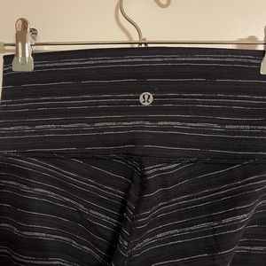 Navy striped Lululemon leggings
